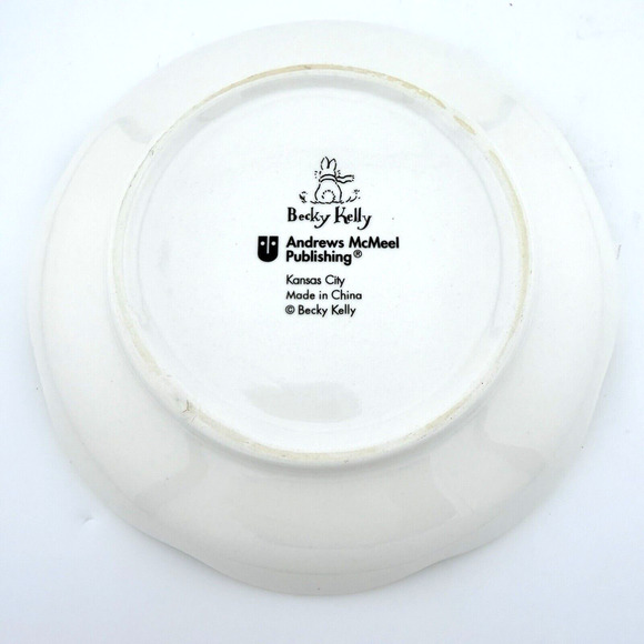Becky Kelly Andrews McMeel Publishing Bunny Saucer Only 5.5" - Picture 3 of 5